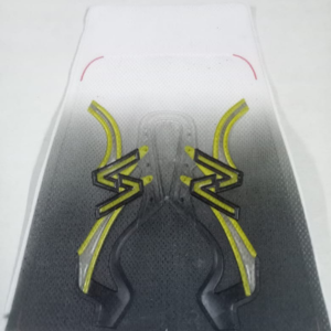 Gradient Black KPU Shoe Upper – Yellow Accents & Stylish Design